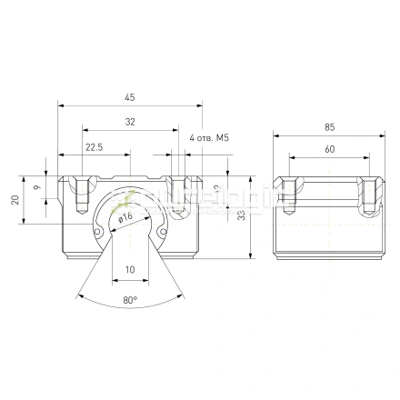 Модуль опорный удлиненный SBR16L фото