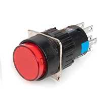 Кнопка на блок с подсветкой AD16-22AD-24V-RED