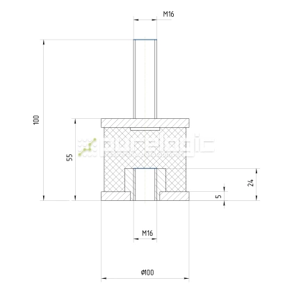 Виброопора BS10055-M16 фото