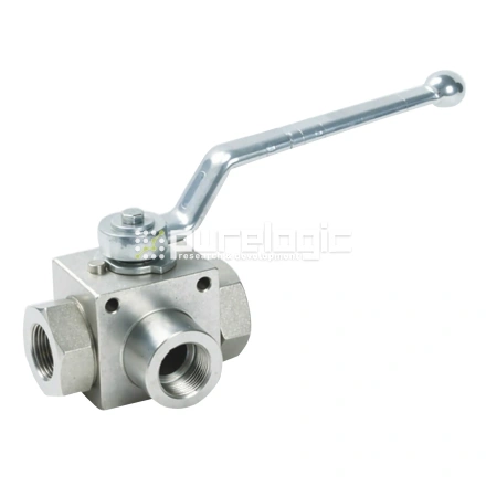 Гидравлический шаровый кран трехходовой PL3K-M42x2 фото