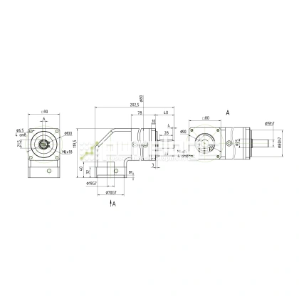 Редуктор планетарный угловой 80WPLF15K-19S фото