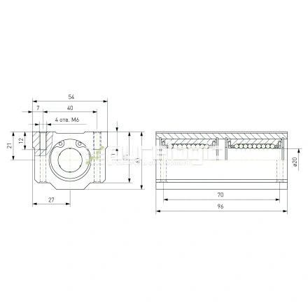 Модуль опорный удлиненный SC20L-UU фото
