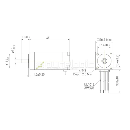 Двигатель шаговый биполярный 20CM005 фото