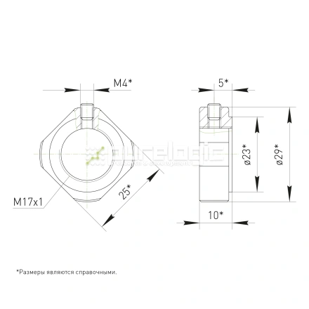 Стопорная гайка BS-M17x1 фото