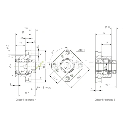 Опора ШВП Hiwin FK12-C5 фото