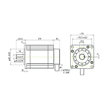 Двигатель шаговый трехфазный 3PL110H219-D19 17 043 руб. Двигатель шаговый трехфазный 3PL110H219-D19