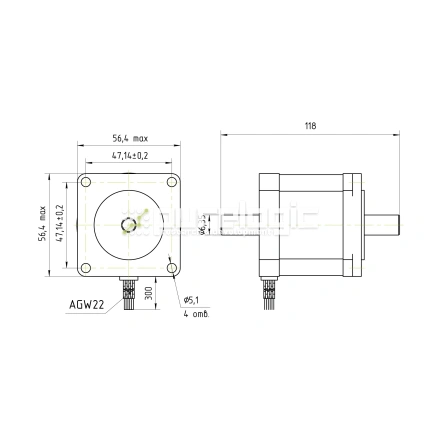 Двигатель шаговый PL57HD76-D6 фото