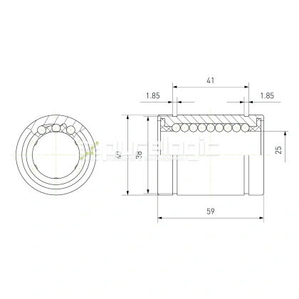 Втулка шариковая LM25 фото