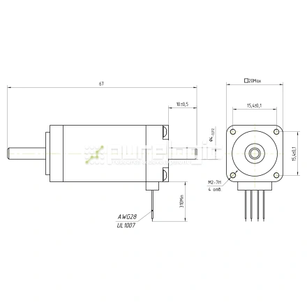 Двигатель шаговый PL20HD42-D4 фото