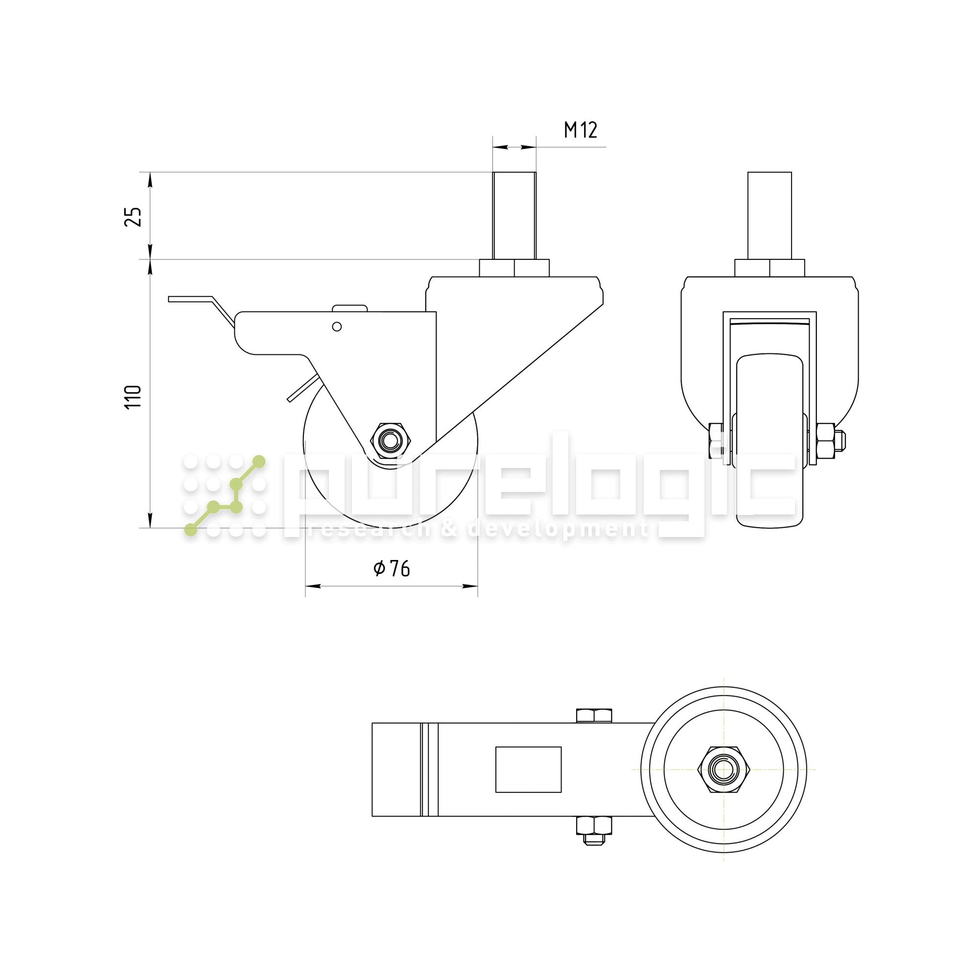 Колесная опора SJLS-75 841 Колесная опора SJLS-75 фото