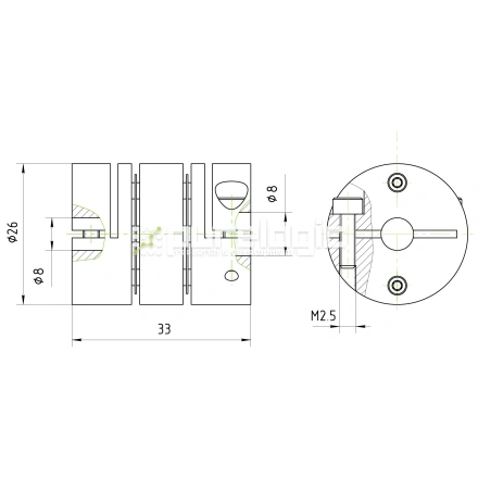Муфта соединительная BD-2633-8-8 фото