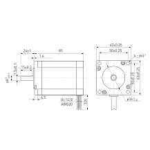 Двигатель шаговый биполярный 60CM30X 4 374 руб. Двигатель шаговый биполярный 60CM30X