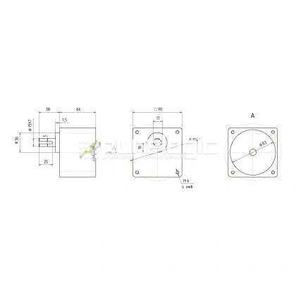 Редуктор для ШД 86GB50K (1:50) фото