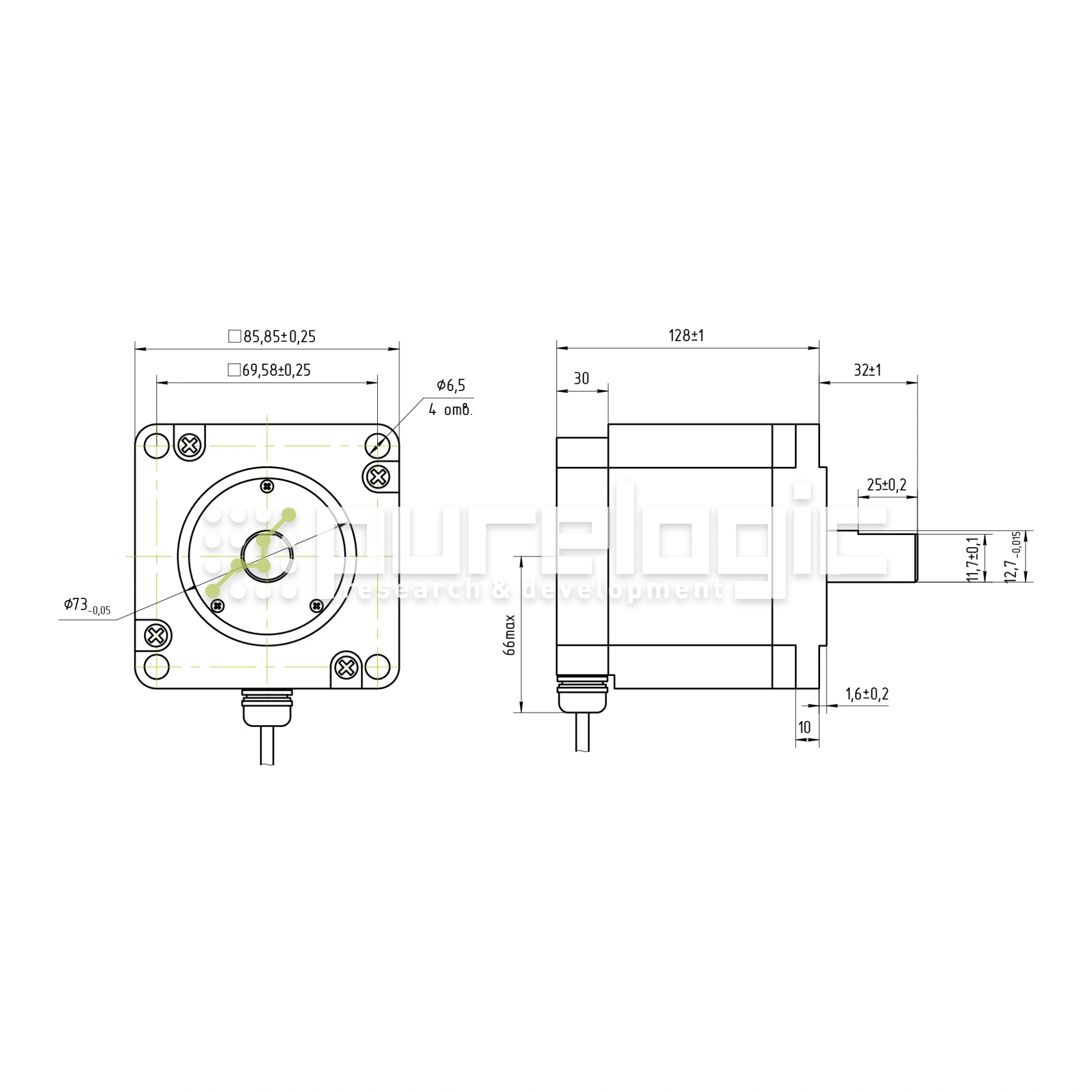 Двигатель шаговый IP65 86CM85-FS 14 756 Двигатель шаговый IP65 86CM85-FS фото