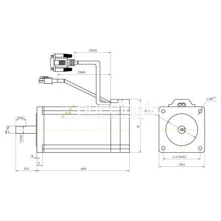 Двигатель шаговый с энкодером CS-M22306 фото