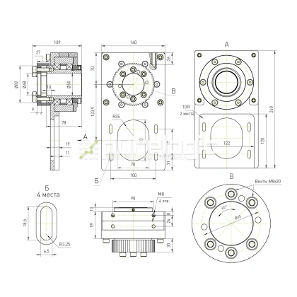 Модуль вращающейся гайки ШВП RY-MRN32 фото