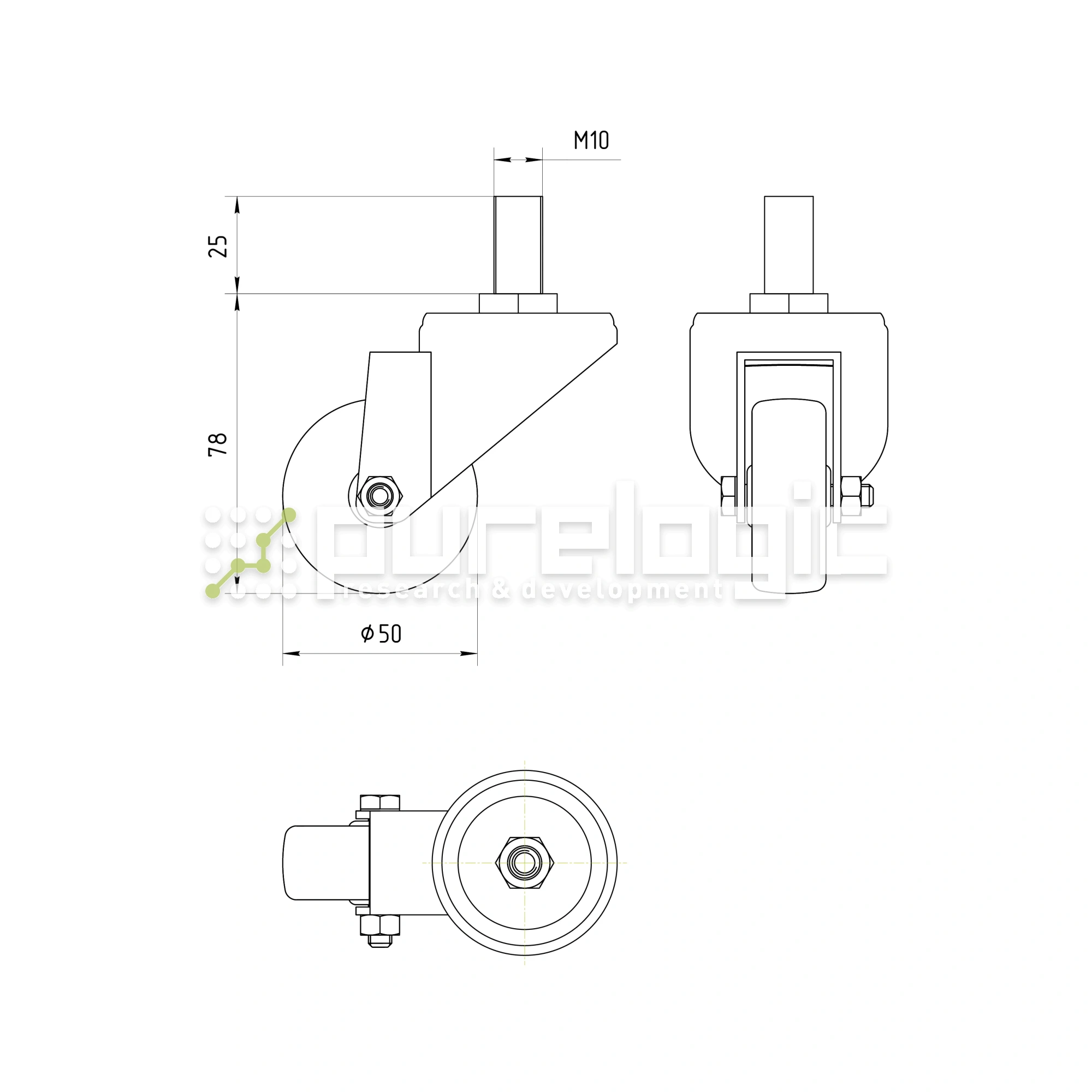 Колесная опора SJL-50 879 Колесная опора SJL-50 фото