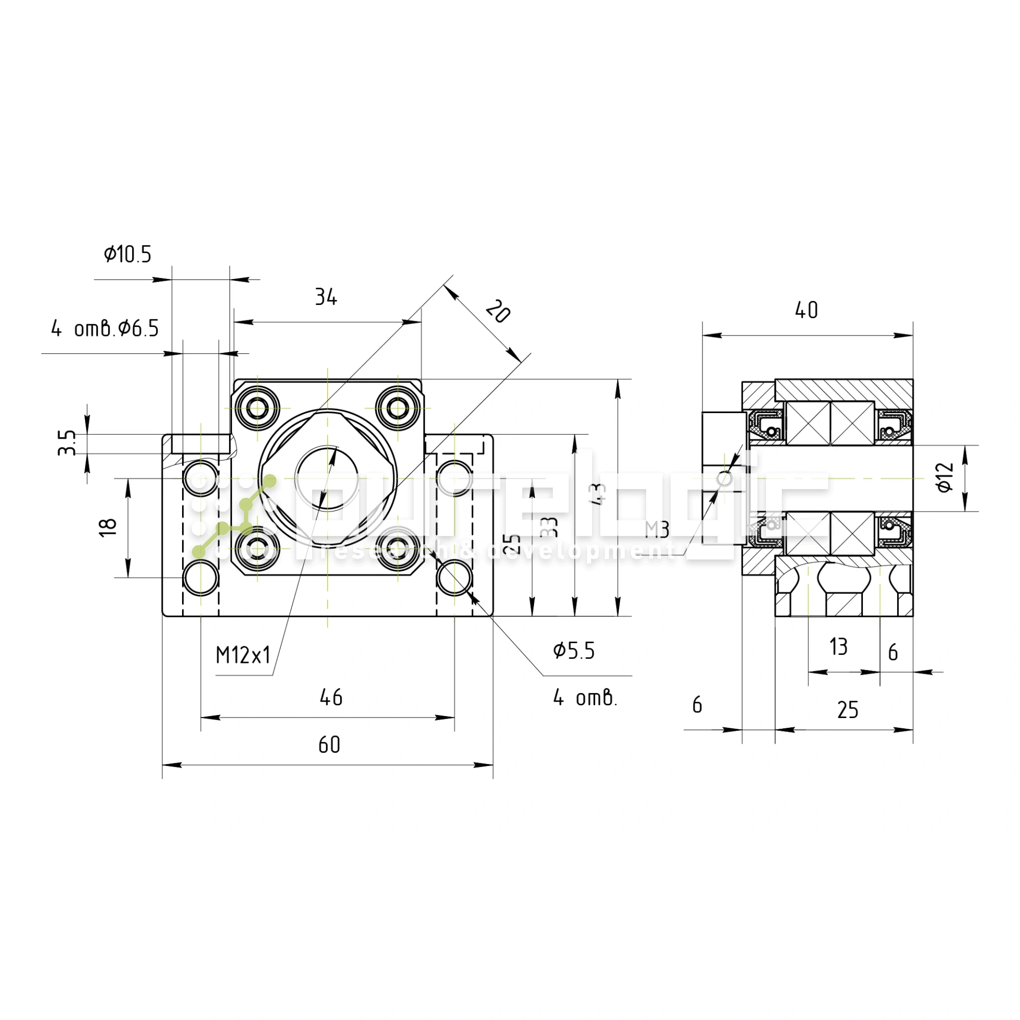 Опора ШВП BSS BK12-C7 фото