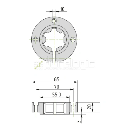 Опора шлицевого вала SH-36x42 фото
