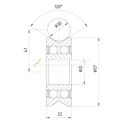Опорный ролик LV204-57ZZ фото